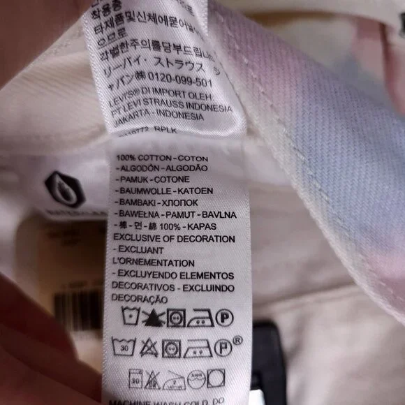 Levis 501Original Jeans Women Straight Leg High Rise White Size 28x30 Button Fly - Picture 11 of 15